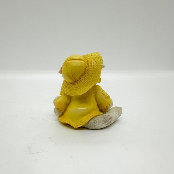 Vtg Calico Kittens Enesco Cat Cats April Showers Rain Umbrella Duck Dog Water - Picture 4 of 16